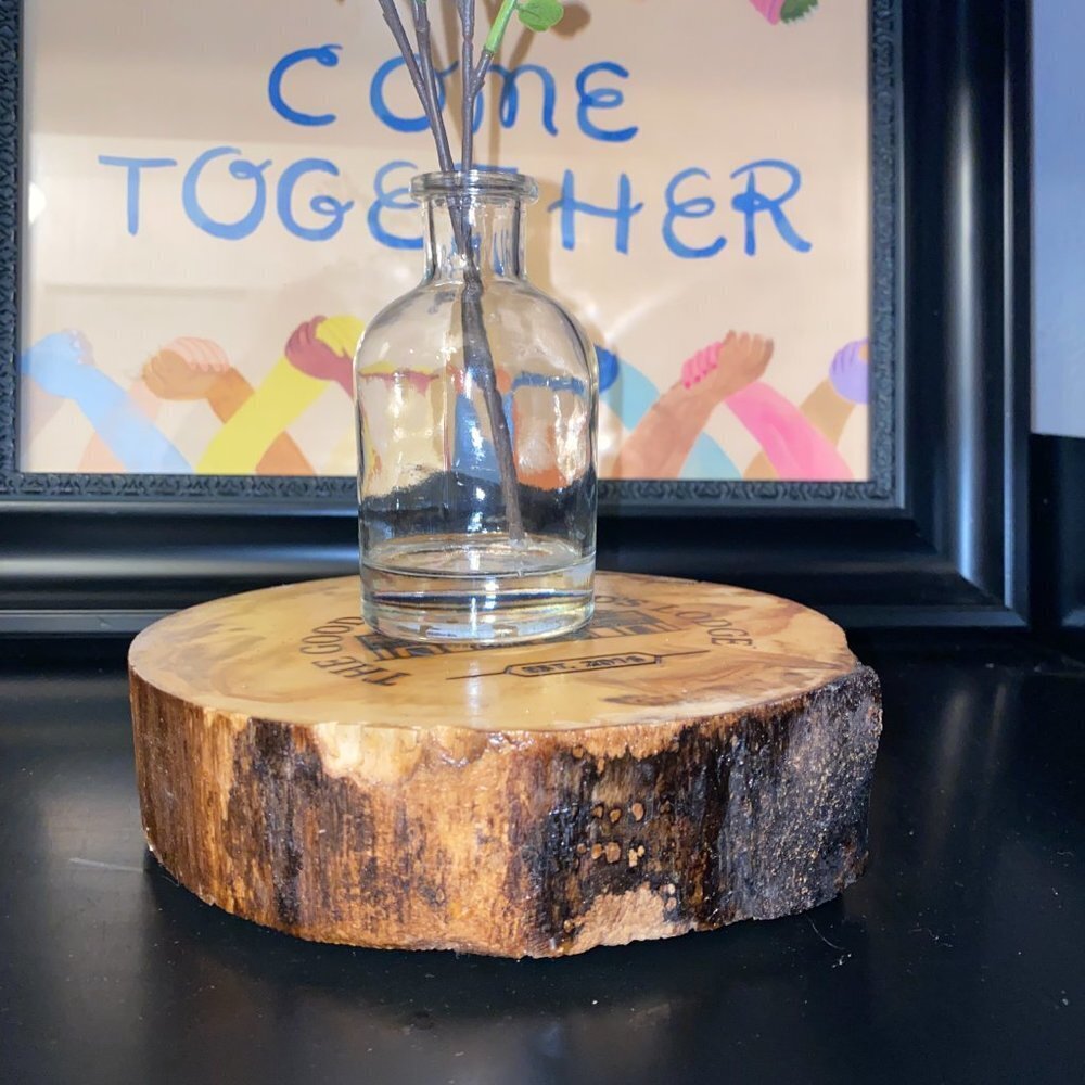 Live Edge Tree Bark Wood Display Stand - Picture 12 of 14
